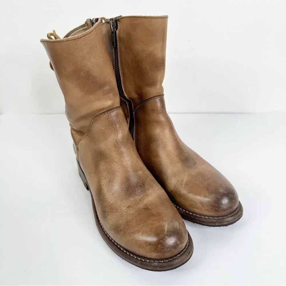 Bed Stu Women's Size 6 Cheshire Rustic Brown Leather Lace Up Ankle Boots